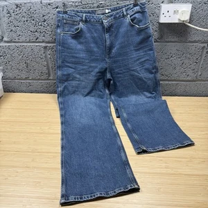 Mint Velvet Wide Leg Blue Denim Jeans UK 16R - Picture 1 of 13