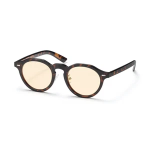 New Muji UV400 cut Crown Panto Sunglasses Brown Color From Japan - Picture 1 of 6