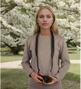 Divvia Camera Strap Classic PU Leather neck shoulder Support DSLR photographer - Picture 1 of 14