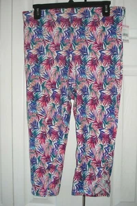 Ladies Capri Leggings Size 1X Multi color Simply Emma - Picture 1 of 2