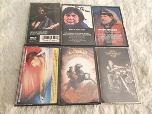 WILLIE NELSON 6 CASSETTE LOT Country A HORSE CALLED MUSIC Born For Trouble  - Picture 1 of 3