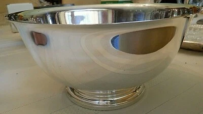 Silverplate Wm Rogers Paul Revere Bowl Reproduction 9" wide  X 4 1/2" tall - Image 1 of 4