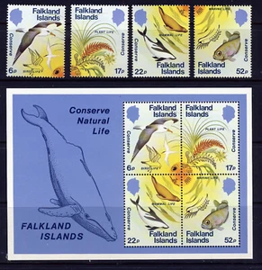 FALKLAND ISLANDS QE II 1984 Nature Conservation Set+MiniSheet SG 492 - MS496 MNH - Picture 1 of 2