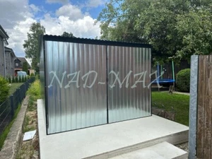 Blechgarage 3x5zweite Wahl in verzinkt Lieferung&Aufbau Baucontainer Bikebox - Bild 1 von 5
