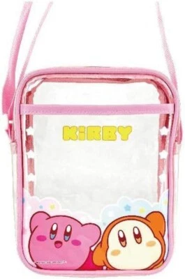 NUEVO- Bolso Bandolera Nintendo Kirby & Friends Vinilo Transparente Hombro EE. UU. Rosa Sol Arte Foto 1 de 4