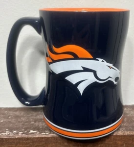 NFL Officially Licensed Denver Broncos 3D Coffee Mug Dark Blue & Orange Item#185 - Picture 1 of 6