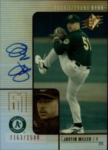 2000 SPx Autograph #142 Justin Miller AU/1500 RC - NM-MT - Picture 1 of 2