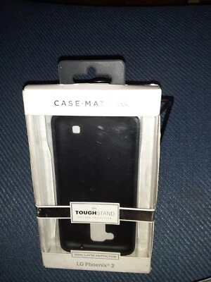 CASE MATE LG Phoenix 2 Cubierta Negro Resistente Soporte - NUEVO Doble Capa Foto 1 de 4