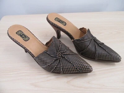 Tacones de mula salpinos hechos a mano para mujer talla 10 ~usados en excelente estado~ Foto 1 de 4