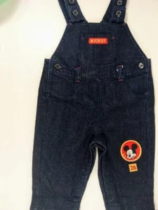 Monos de mezclilla azul Disney Mickey Mouse bebé 3-6 mos azul oscuro cierre a presión NO - Imagen 1 de 8