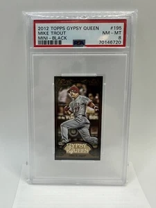 2012 Topps Gypsy Queen Mike Trout Mini Black #195 PSA 8 Pop 5 RARE! 🔥 First GQ! - Picture 1 of 2