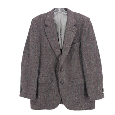 HARRIS TWEED Herringbone Blazer спортивное пальто 100% шотландская шерсть EST размер 40R - Изображение 1 из 4