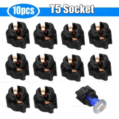 10Pcs T5 Socket Twist Locks PC 74 73 Instrument Panel Cluster Plug Bulb Holder - Image 1 of 4