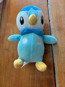 Pokemon Piplup 8” Plush Game Freak Nintendo Creatures Blue Yellow Bird Jazwares - Picture 1 of 5