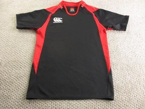 Canterbury Rugby Shirt Youth 14 Years Black Red Sports Unisex Kids* - Picture 1 of 12