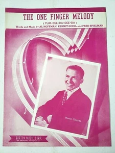 Vintage Antique Sheet Music THE ONE FINGER MELODY 1950 FRANK SINATRA - Picture 1 of 4