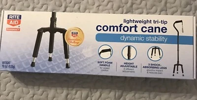 Lightweight Try-tip Comfort Cane Dynamic Stability-wide Base -New - Image 1 of 4