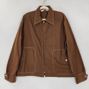 Giacca McGregor Uomo 46 Extra Large Marrone Vintage Drizzler Full Zip Leggera - Foto 1 di 18
