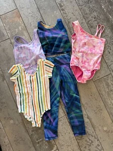 Alice And Ames Old Navy lot of 5 Dance Leotards Leggings Gymnastics Ballet 4/5/6 - Picture 1 of 1