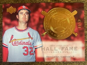 2005 Upper Deck Hall of Fame - Cooperstown Calling #CO-SC1 Steve Carlton /50 - Picture 1 of 2