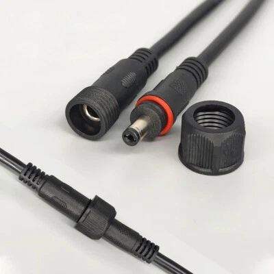 55x21mm DC Power Extension Cable Waterproof Wire 12V Plug Socket Connector Lead - Image 1 of 4