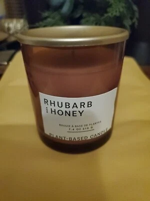 RHUBARB AND HONEY PLANT BASED CANDLE 7.4 OZ WITH LID - Image 1 of 4