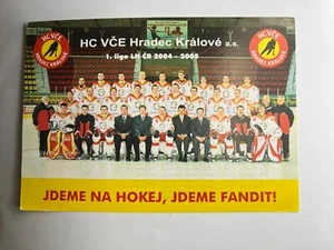 HC VCE HRADEC KRALOVE 04/05-Hockey sobre hielo REPÚBLICA CHECA-Tarjeta de club-AK de la República Checa - Imagen 1 de 2