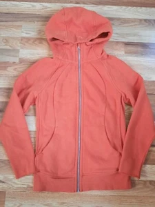 Sudadera con Capucha de Buceo Lululemon Algodón Claro Vellón Talla 6 Ladrillo Alterada Leer Descripción - Imagen 1 de 8
