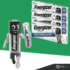 40 x Energizer Ultimate AAA Micro Lithium FR03 L92 1,5V im Karton / Folie
