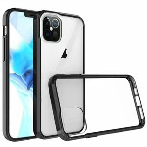 Für Apple iPhone 13 6,1" Hybrid Schwarz Transparent Stoßfest TPU Hard Case Hülle - Bild 1 von 8