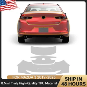 For Mazda 3 2019-2025 Rear Bumper Precut Paint Protection Film Clear PPF TPU - Picture 1 of 20