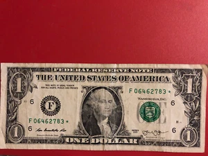 VERY RARE ONE ✯ STAR NOTE $1 Dollar Bill CIRCULATED ATLANTA FRB ONLY 250,000 RUN - Picture 1 of 11