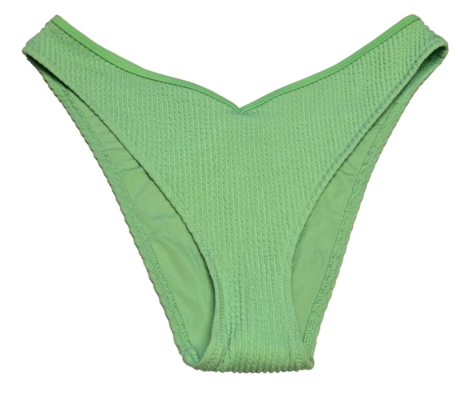 Biquíni atrevido texturizado verde neon escuro American Eagle Aerie novo com etiquetas MD - Imagem 1 de 3