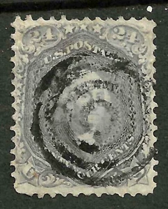Sc #78 TARGET Fancy Cancel 24 Cent Washington 1861-62 Civil War US 5F56 - Picture 1 of 2