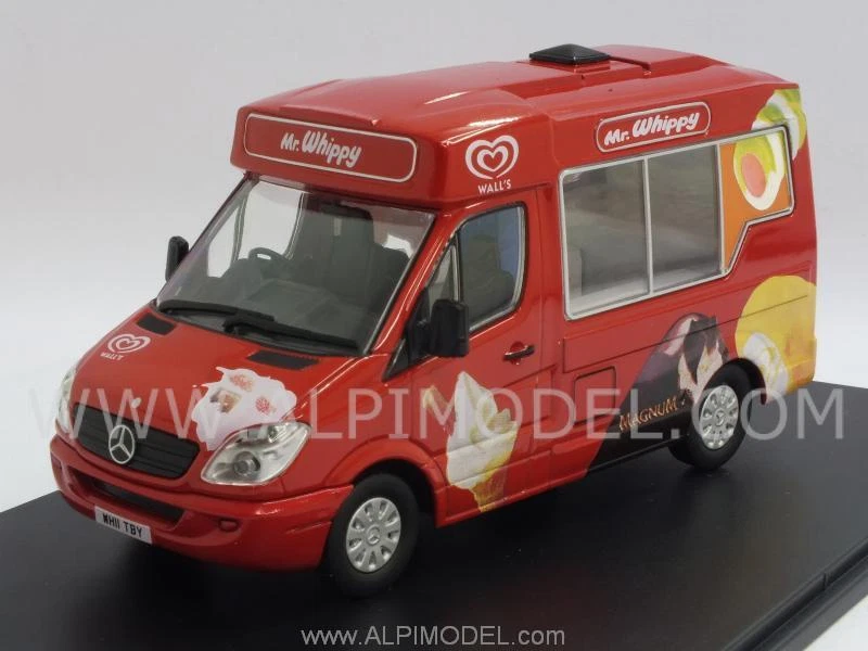Mercedes Walls Ice Cream Whitby Mondial  Ice Cream Van 1:43 OXFORD WM001 - Immagine 1 di 1