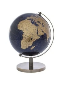 World Globe Spinning Rotating Atlas Map Desk Decor Decoration Navy Base 20cm - Picture 1 of 3