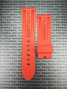 22 mm echt PANERAI echt Kautschukband rot Taucher Uhrenarmband Dornschließe R - Bild 1 von 6