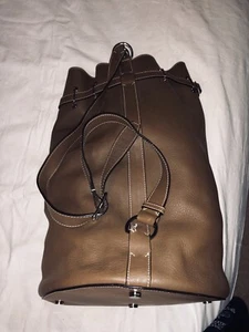BALLY hellbrauner Ledereimer Rucksack Weekender Seesack ein Riemen - Bild 1 von 11