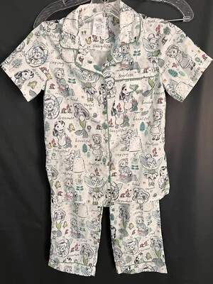 DISNEY Animator's Collection Niñas 2 Piezas Pijama Pijama Conjunto Lilo, Sirena, 7/8 Foto 1 de 4