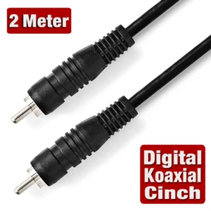 DIGITAL KOAX CINCH AUDIOKABEL, RCA COAXIAL, SP-DIF, Audio & Video - 2 Meter - Bild 1 von 6