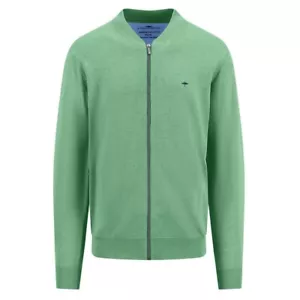 Fynch Hatton Herren Strickjacke Cardigan College grün 1513216 722 turf green - Picture 1 of 2