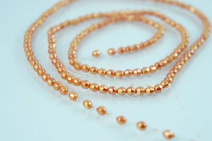 *158pcs 4mm faceted Polished Orange Color Imitation Loose Acrylic Pearl Beads - Picture 1 of 5