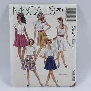 Mccalls 5264 Misses Pleated Skirts Pattern Size 6 UNCUT - Picture 1 of 2