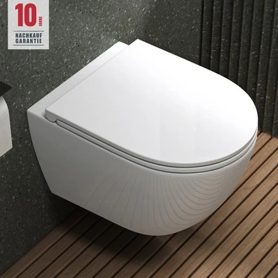 MAI & MAI Spülrandlos Wand WC Hänge WC + WC Sitz (mit Softclose) A179-NEU!