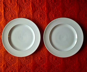 (2) Dansk International 13,25" Hackplatte (runde Platte) - weiß MCM Thailand - Bild 1 von 3