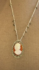 Crocheted Necklaces (ADJUSTABLE) 15" To Choker Length Cameo - Picture 1 of 2