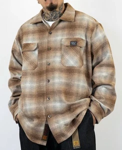 NWT FB COUNTY The Original Men’s WOOL SHIRT Button Down SHACKET JACKET Plaid 4XL - Picture 1 of 10