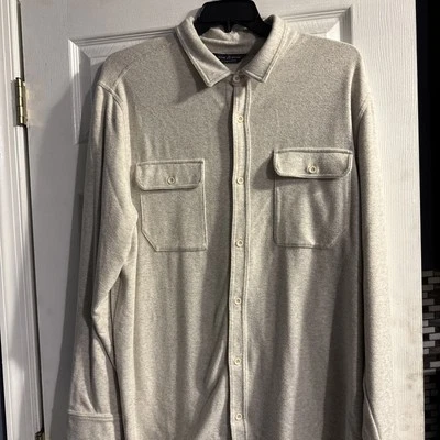 Alpine Design Wanderful Knit Button Down Shirt Soft Stretchy Men XL/XXL IVORY  - Image 1 of 4