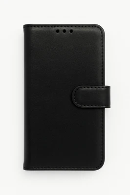 For Samsung Galaxy S25 FE Wallet Case – Black PU Leather Flip Cover, Card Slots - Image 1 of 4