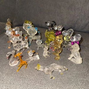 21 estatuillas de animales de plástico transparente Lucite de colección premio Feria de carnaval - Imagen 1 de 6